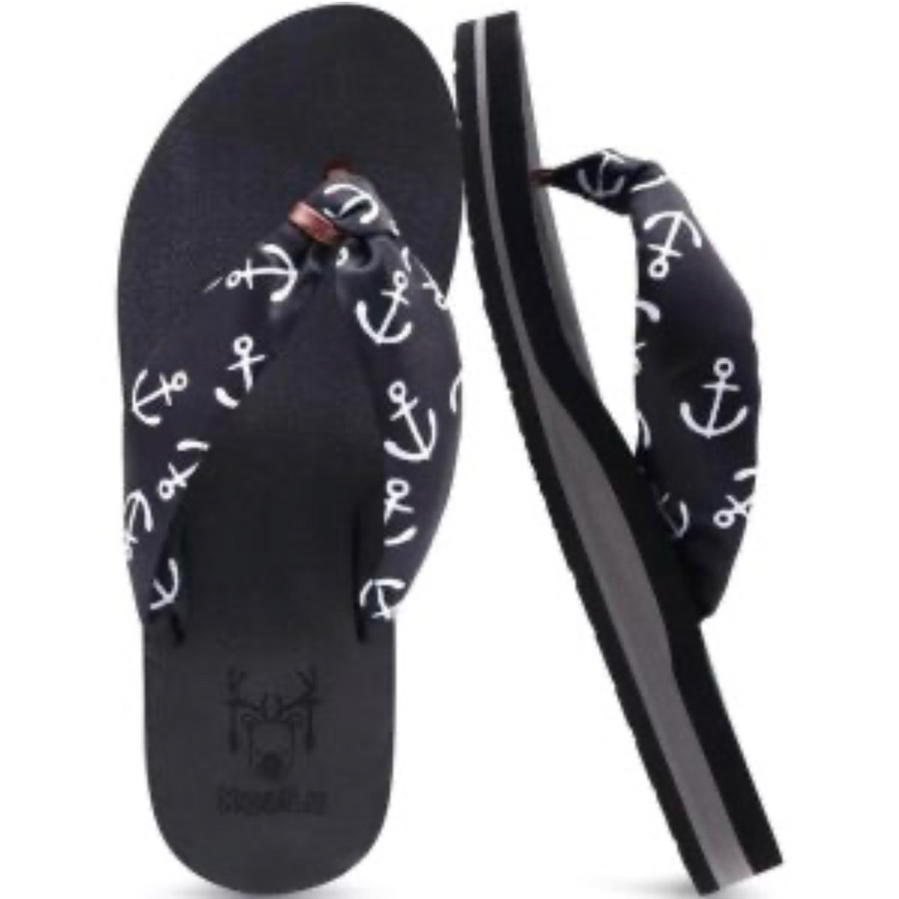 Kuailu NWOT size 8.5 yoga foam ladies comfort arch support summer thong sandals